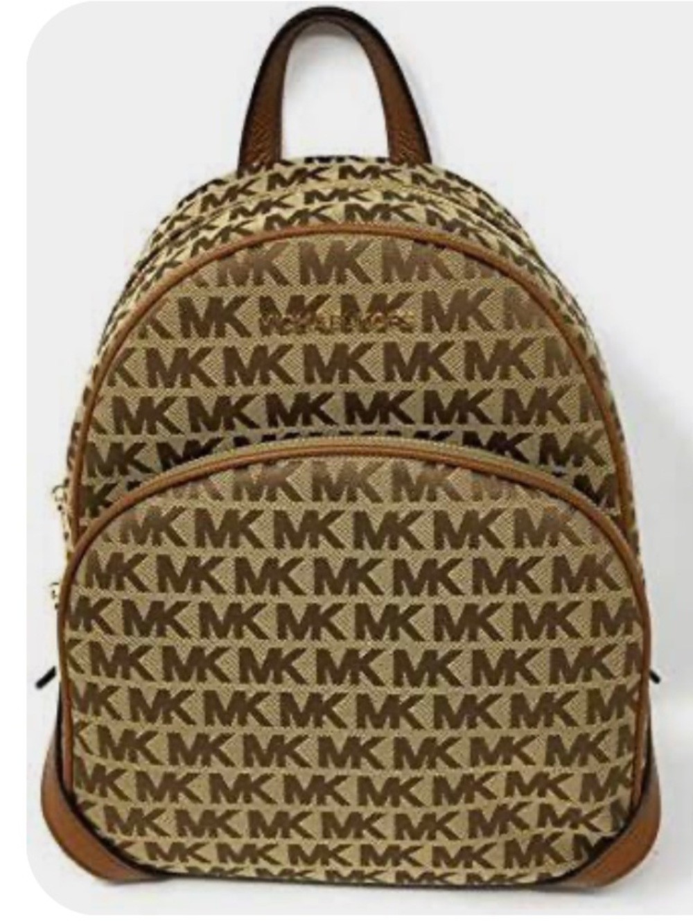 LIKE BRAND NEW! EXCELLENT! MICHAEL KORS ABBEY SIGNATURE MK MONOGRAM BACKPACK